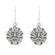 Green Man Dangle Earrings in Sterling Silver, #8038