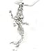 Beautiful Dancing ICE Crystal Mermaid Charm Necklace Silver Tone