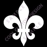 Fleur De Lis Window Decal - White