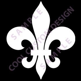 Fleur De Lis Window Decal - White