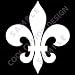 Fleur De Lis Window Decal - White