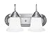 Two Light Nickel Bathroom Fixture