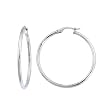 Karat Platinum 35mm Hoop Earrings