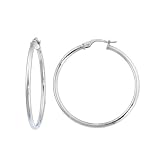 Karat Platinum 35mm Hoop Earrings