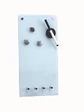 Zeller 11610 Memobord mit Haken, Glas / 20 x 4 x 40, weiß