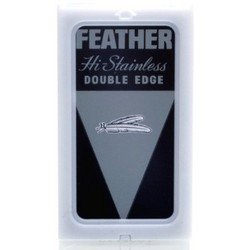 10 Feather Razor Blades NEW Hi-stainless Double Edge