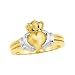 14K Two-Tone Gold Men's Claddagh Ring