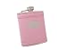 Pink Leather Personalized Stainless Steel Flask with Free Engraving & Shipping