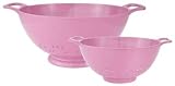 Zak Designs Pink Colanders, Set of 2