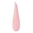 Handmade Terracotta Raspberry Pink Vase with Beige Stripes