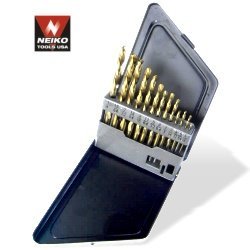 13 bits LEFT HAND HSS Titanium Coated Drill Bit Set by Anytime Tools