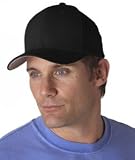 Yupoong Adult Flexfit Wooly Combed-Twill Cap - Black