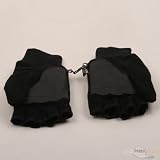 Fingerless Fleece Glove-Black