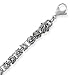 Mens Square Byzantine Chain Necklace 7mm 316L Surgical Stainless Steel