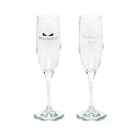 Bridesmaid and Groomsman Heart and Tux Flutes
