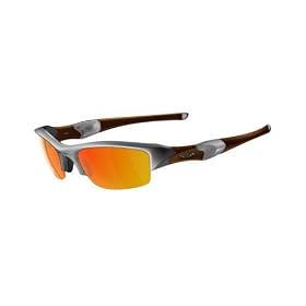 OAKLEY FLAK JACKET - SILVER FIRE IRIDIUM LENS by Flak Vest