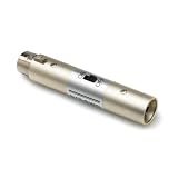 Power Switch Xlr3F To Xlr3M Pin 2 To Pin 3 With White Earbud Headphones