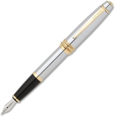 Wholesale CASE of 5 - Cross Bailey Coll. Exective-style Fountain Pens-Classic Fountain Pen, Bailey Chrome
