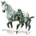 Breyer Classics Horse and Foal Sets: Grey Warmblood