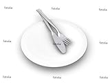 IMAGE OF 'Plate With Cutlery' Wall Decal - 48