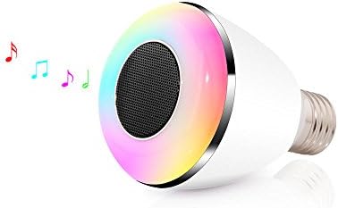 MCZTEN New Wireless Bluetooth 4.0 Speaker Smart LED Night Light Playbulb Audio Music RGB Lamp- Smartphone Free APP Controlled- Dimmable Multicolored Colorful LED Display