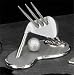 Beautiful Desk Accessory Silver Plated Golf Club Pen Holder with 3 Pens