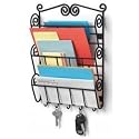Spectrum 43310 Wall-Mount Scroll Letter Holder, Black
