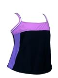 Delta Burke Black Swimsuit-top w/Purple Trim 18W