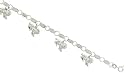 7" Sterling Silver Bracelet, w/ Oval Links & Teeny Lion Pendants, 3/16" (5mm) wide