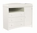 South Shore Peak-a-Boo Changing Table with Drawers in Pure White