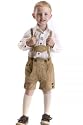 Trachten kurze Kinderlederhosen, uriges hellbraun, aus hochwertigem, weichem Rindsleder