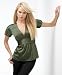 Apparel : BCBGMAXAZRIA Silk Charmeuse Flutter-Sleeve Top