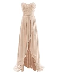 A-line Strapless Empire   Waistline Chiffon  Bridesmaid Dress  With Ruffles