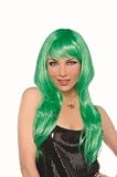Green Wig Long Party Accessory