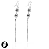 SG PARIS-BOUCLES D'OREILLES-CROCHET---FEMME-METAL--12cm--FORME GEOMETRIQUE-BOULE