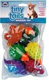Vo-Toys Tiny Tails Mini Animal Vinyl Assorted 6 pack Dog Toy