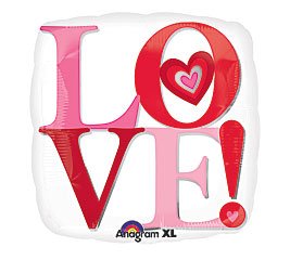 Pink & Red Love Square Shape 32