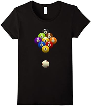 Women's Billiards 9 Ball Pool Shirt Large Black
