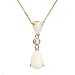 Necklace With 1.55ctw Precious Stones - Genuine Diamond and Opals 14K Yellow Gold Length 18in