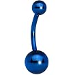 Blue Anodized Titanium Belly Ring