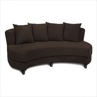 Avenue Six RAB53 Roundabout Oval Sofa in Chocolate 