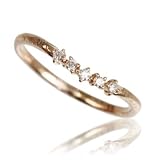 【me. luxe】ダイヤモンド カーブライン 10金・ピンクゴールドリング 7号〜11号 指輪 ゴールド