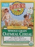 Earth's Best Certified Organic Whole Grain Oatmeal Cereal -- 8 oz