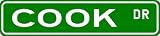 COOK Street Sign ~ Family Lastname Sign ~ Gameroom, Basement, Garage Sign