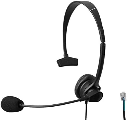 Voistek A2B10U10P Mono Call Center Telephone Headset with Noise Canceling Microphone for Nortel Cisco E20 Polycom 335 VVX400 Digium D40 D70 Altigen 500 720 Comdial Aastra Shoretel and Starleaf Office IP Phones