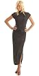 CLEARANCE SALE-Mandarin Influenced Black Dress (Fuss Free Apparel)