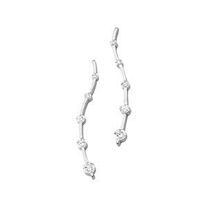 IceCarats Designer Jewelry 14K Yellow Gold Journey Diamond Earring. Pair 1 Cttw