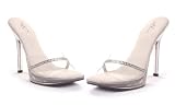 ES502-JESSE 5 inch Heel Mule Women's Size Shoe With Rhinestones