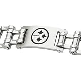 Stainless Steel Pittsburgh Steelers Logo ID Bracelet