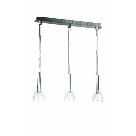Eseo Nikos 40524/17/13 Triple Light Ceiling Pendant (Nickel)